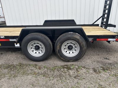 New 2026 Winston 7 TON 7 X 16 FT SKID STEER TRAILER SPRING ASSIST RAMPS