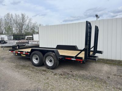 New 2026 Winston 7 TON 7 X 16 FT SKID STEER TRAILER SPRING ASSIST RAMPS