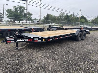New 2026 Liberty 83 IN X 22 FT EQUIPMENT TRAILER FULL WIDTH RAMPS 15400 GVWR