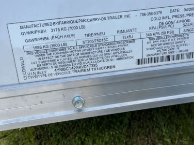 New 2024 CARRY-ON 7X14CGR Cargo / Enclosed Trailer