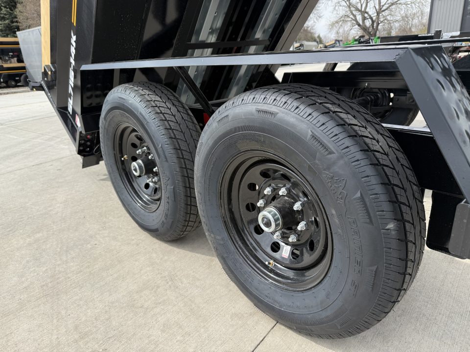 New NEW 2027 Southland 16ft Low Profile Dump Trailer 2-7000 lb axles =14K Scissor lift, Ramps, tarp, solar charger, trickle charger, D rings,