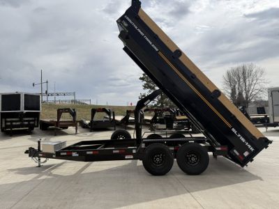 New NEW 2027 Southland 16ft Low Profile Dump Trailer 2-7000 lb axles =14K Scissor lift, Ramps, tarp, solar charger, trickle charger, D rings,