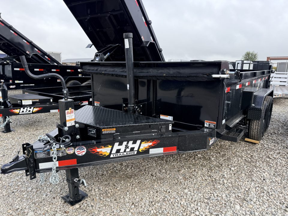 New 2027 H&H Black 83"x14' 15.4k Telescopic I-Beam Dump Trailer