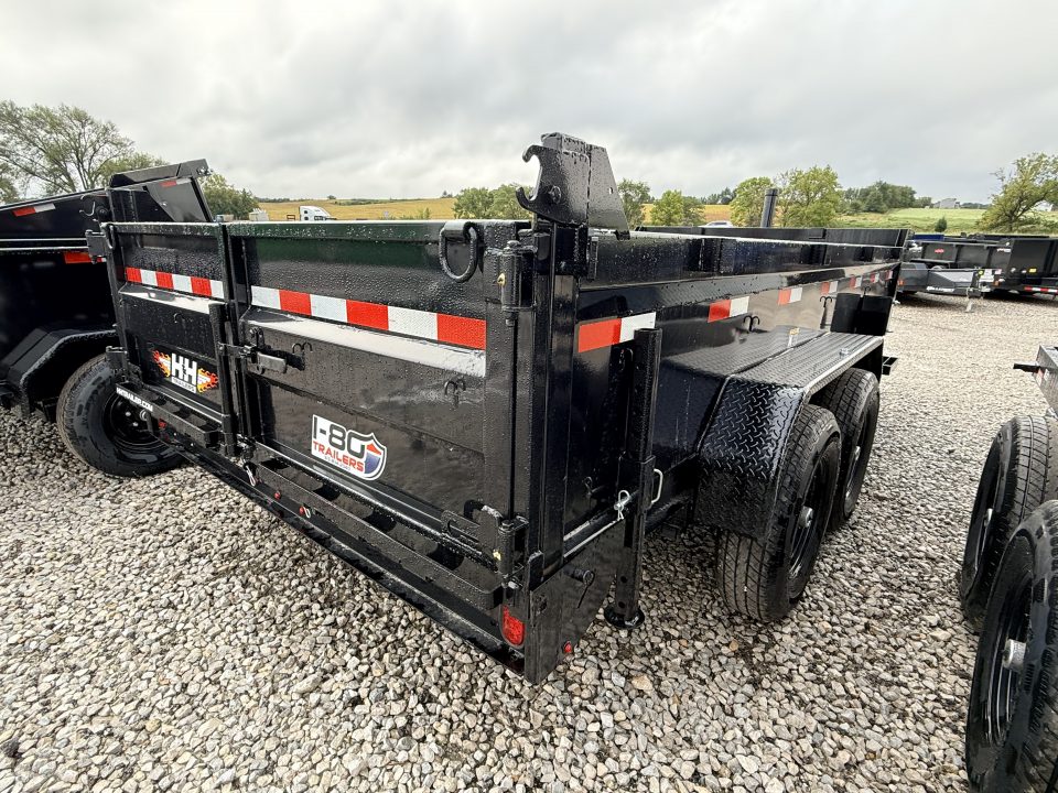 New 2027 H&H Black 83"x14' 15.4k Telescopic I-Beam Dump Trailer