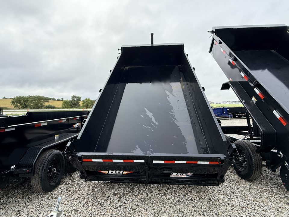 New 2027 H&H Black 83"x14' 15.4k Telescopic I-Beam Dump Trailer