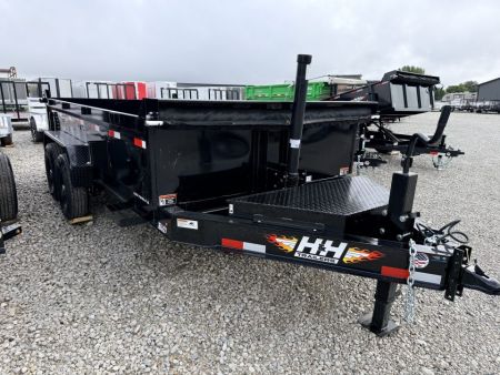 New 2027 H&H Black 83"x14' 15.4k Telescopic I-Beam Dump Trailer