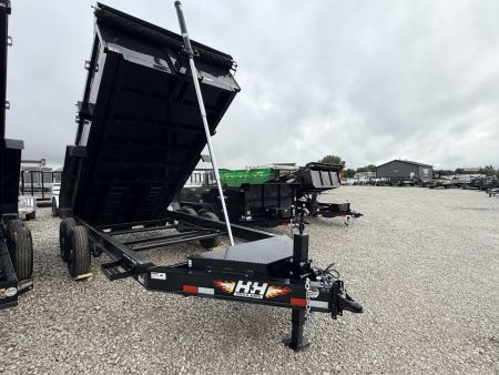 New 2027 H&H Black 83"x14' 15.4k Telescopic I-Beam Dump Trailer