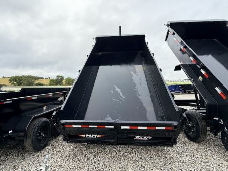 New 2027 H&H Black 83"x14' 15.4k Telescopic I-Beam Dump Trailer
