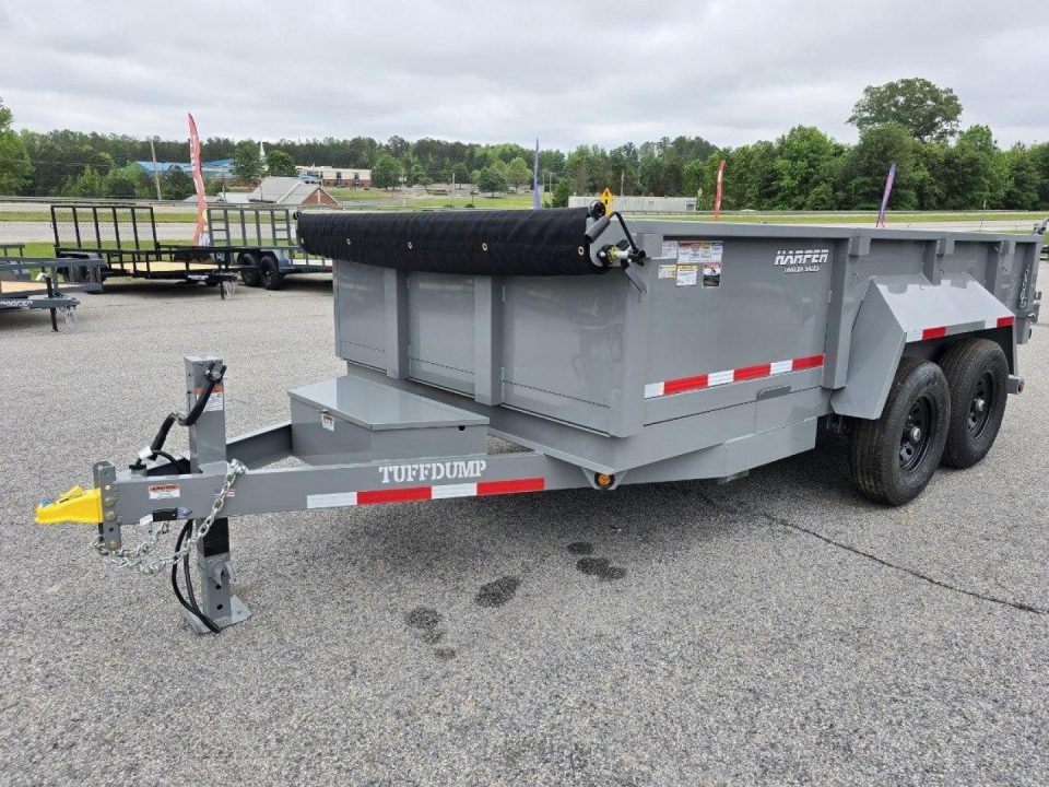 New 2026 TUFFDUMP 14K 7X14 DUMP TRAILER 2' WALLS
