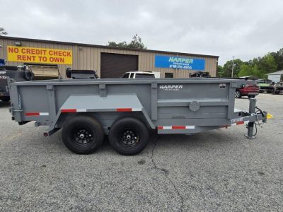 New 2026 TUFFDUMP 14K 7X14 DUMP TRAILER 2' WALLS