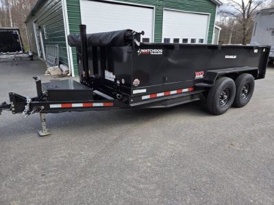 New 2026 Watchdog Trailers 7x14 14,000lb gvwr dump trailer with tarp kit and ramps Dump Trailer
