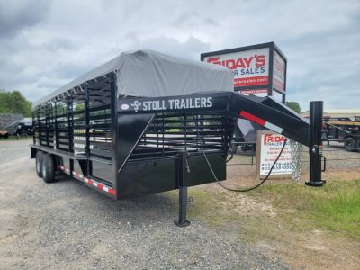 New 2026 Stoll 24'x7' Bar Top Livestock Trailer