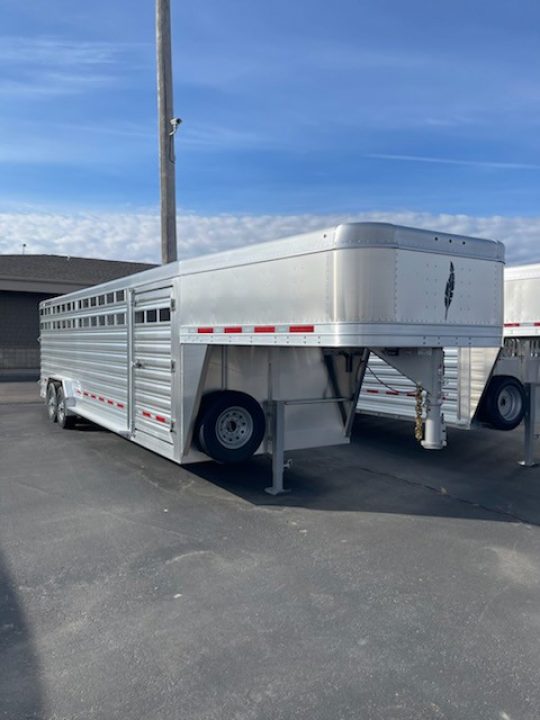 New 2026 Featherlite Trailers model 8127 7.5x26 Stock Trailer