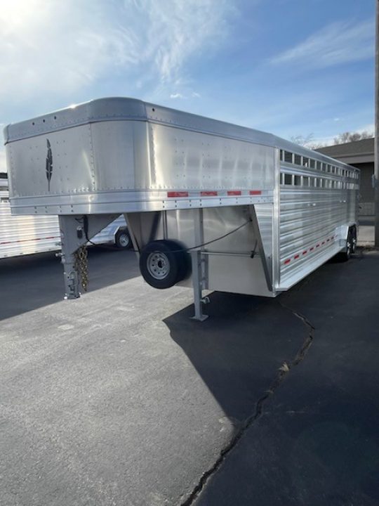 New 2026 Featherlite Trailers model 8127 7.5x26 Stock Trailer