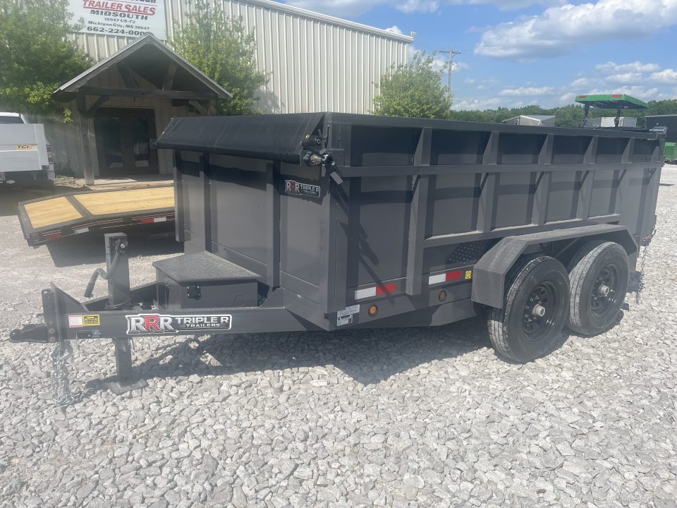 New 2026 Triple R 7X12 DUMP 14K - 2 WAY GATE RAMPS TARP Dump Trailer