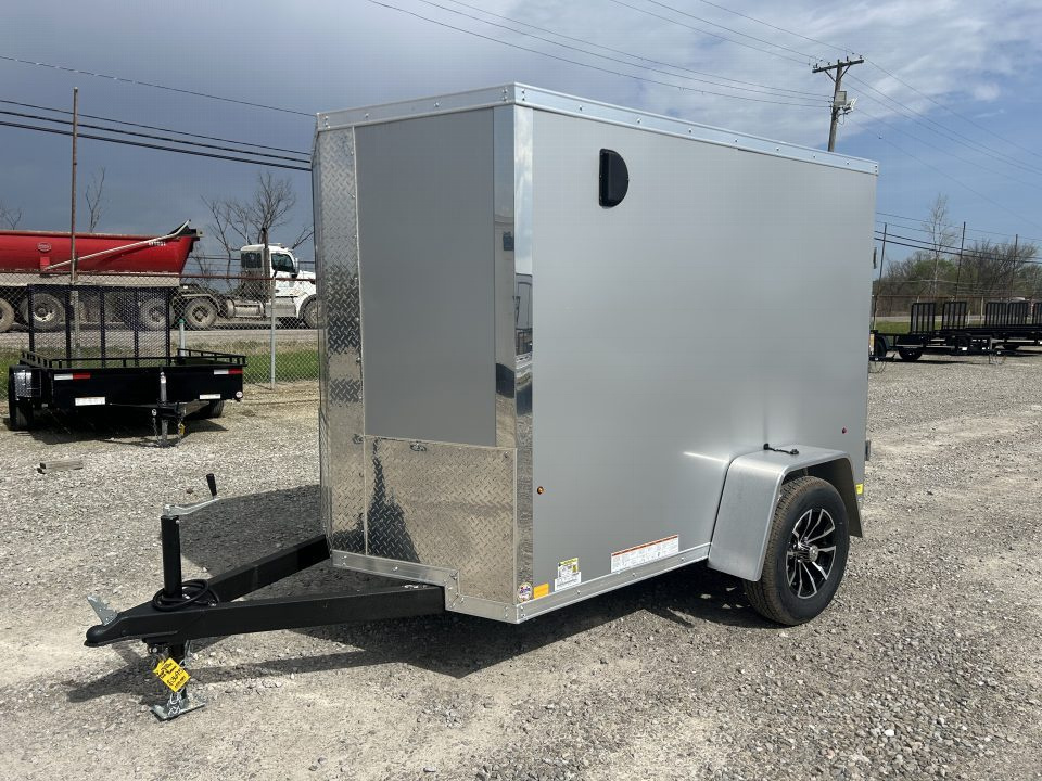 New 2026 Pace American 5x8 3K Outback DLX Flat Top V-Nose Cargo Trailer