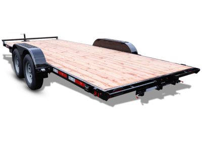 New 2026 Eagle Trailers 7x16 Tandem Axle 7k Flatbed Trailer-4  Frame, Gray