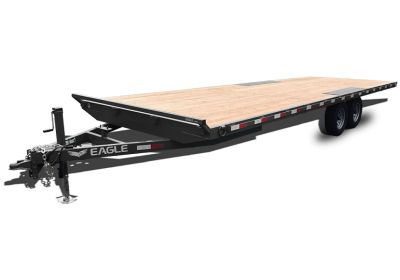 New 2026 Eagle Trailers 8.5' x 20' 10K Tandem Axle Deckover Trailer-Black