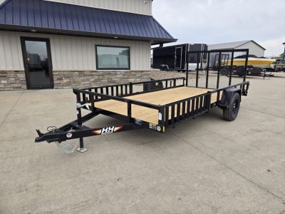 New 2026 H&H Black 82 x14' 3k ATV Trailer