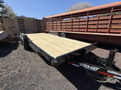 New 2026 Top Hat Trailers 83X20 Equipment Hauler 5' stand up ramps Equipment Trailer
