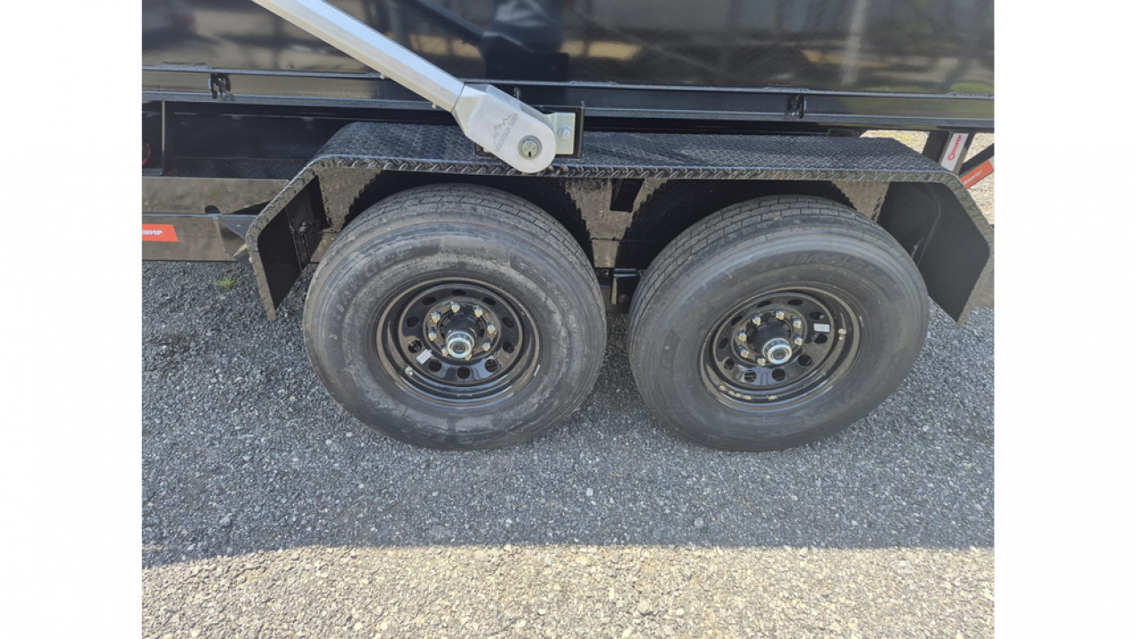 New 2026 U-Dump Trailer Gooseneck Roll off 7K w/Electric Brake Axles & a 15K Industrial Winch with 14 Ply Tires with 2 12 Yard Roll Off Containers Roll Off