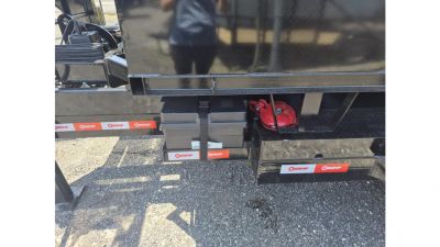 New 2026 U-Dump Trailer Gooseneck Roll off 7K w/Electric Brake Axles & a 15K Industrial Winch with 14 Ply Tires with 2 12 Yard Roll Off Containers Roll Off