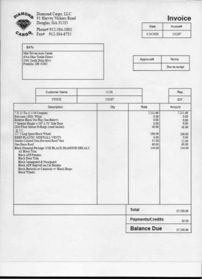 New 2026 Diamond Cargo 7' X 12' TA V-Nose Enclosed Trailer / 5 Year Warranty Cargo / Enclosed Trailer