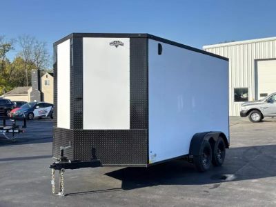 New 2026 Diamond Cargo 7' x 14' TA V-Nose Enclosed Trailer / 5 Year Warranty