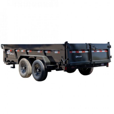 New 2026 Delco Trailers D314 83"x14' 14K Dump Trailer-Black