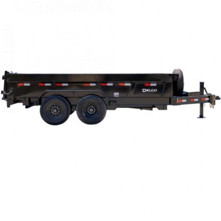 New 2026 Delco Trailers D314 83"x14' 14K Dump Trailer-Black