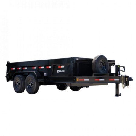 New 2026 Delco Trailers D314 83"x14' 14K Dump Trailer-Black