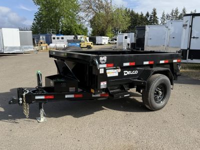 New 2026 Delco Trailers D108 5'x8' 7K Dump Trailer-Black