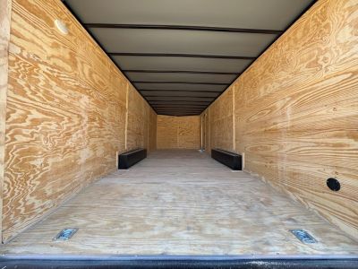 New 2026 Panther Cargo 8.5X24 +2ft V-Nose / .080 Polycore/ 6'6" interior -7000 GVW