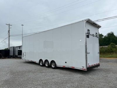 New Outlaw 8.5x36 Stacker Race Trailer- 21K White- CUSTOM