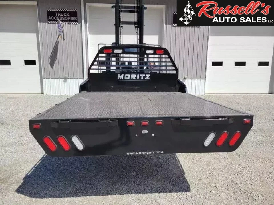 New Moritz International TB8-86 DRW 8.5' Flatbed w/Trap Door and Gooseneck Hitch Plate