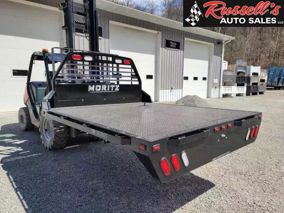 New Moritz International TB8-86 DRW 8.5' Flatbed w/Trap Door and Gooseneck Hitch Plate