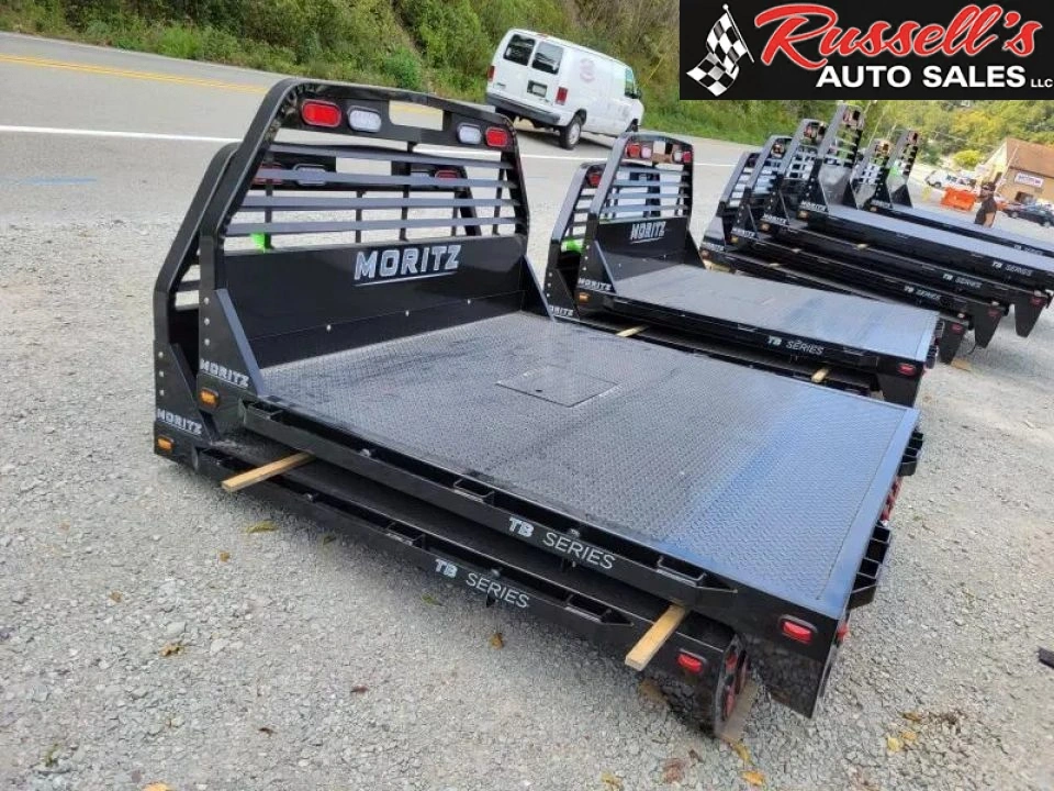 New Moritz International TB7-7 SRW 6.5' Flatbed w/Trap Door and Gooseneck Hitch Plate