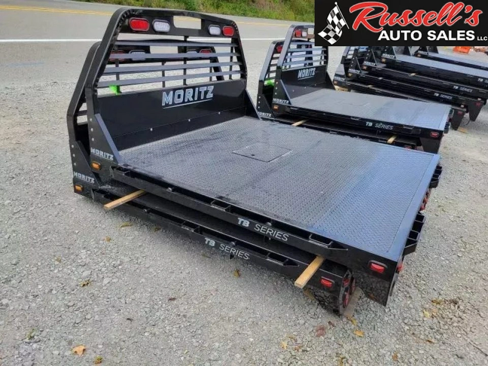 New Moritz International TB7-7 SRW 6.5' Flatbed w/Trap Door and Gooseneck Hitch Plate