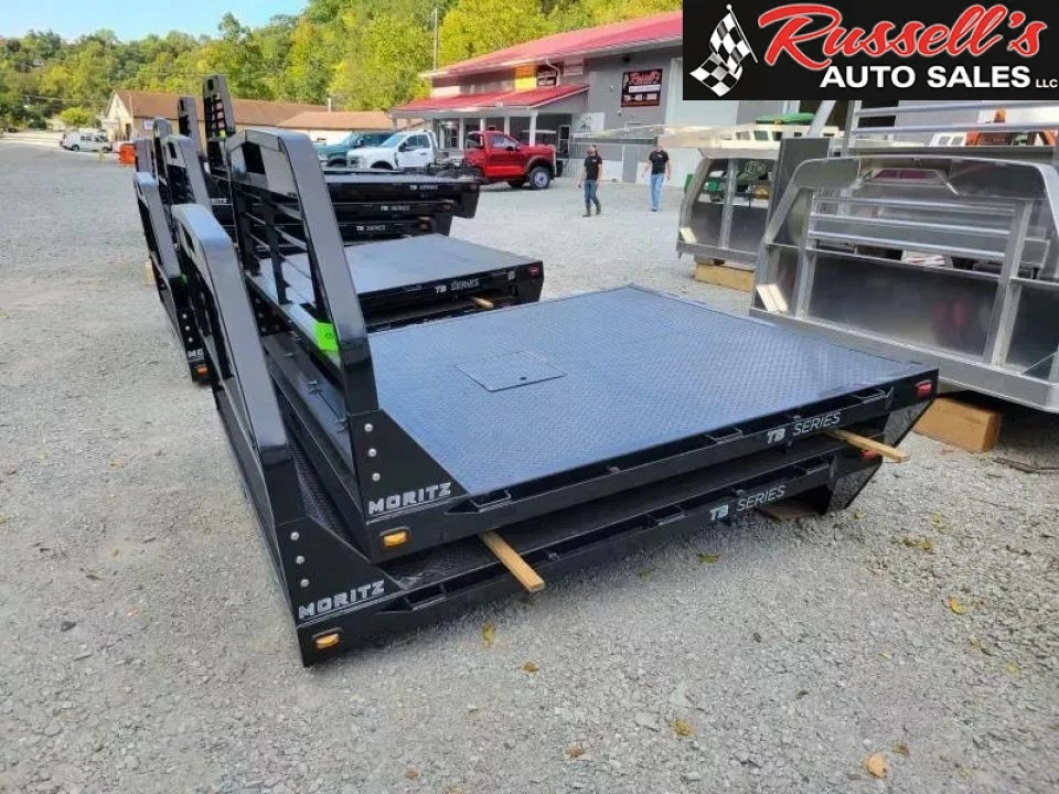 New Moritz International TB7-7 SRW 6.5' Flatbed w/Trap Door and Gooseneck Hitch Plate