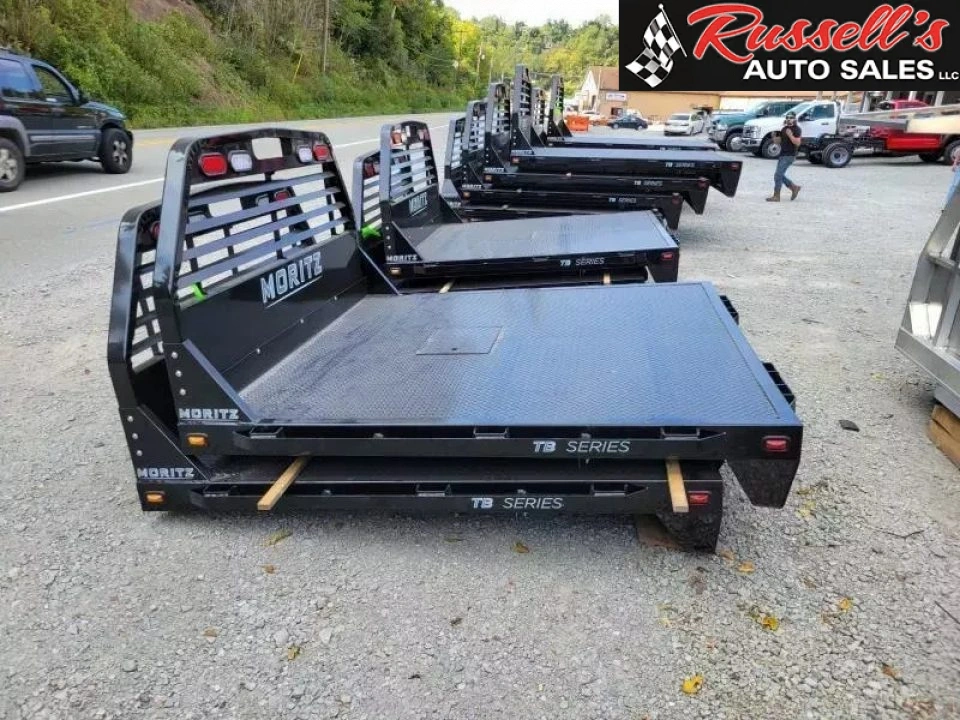 New Moritz International TB7-7 SRW 6.5' Flatbed w/Trap Door and Gooseneck Hitch Plate