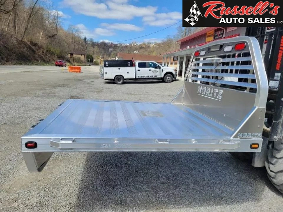 New Moritz International TBA7-7 SRW ALUMINUM 6.5' Flatbed w/Trap Door and Gooseneck Hitch Plate