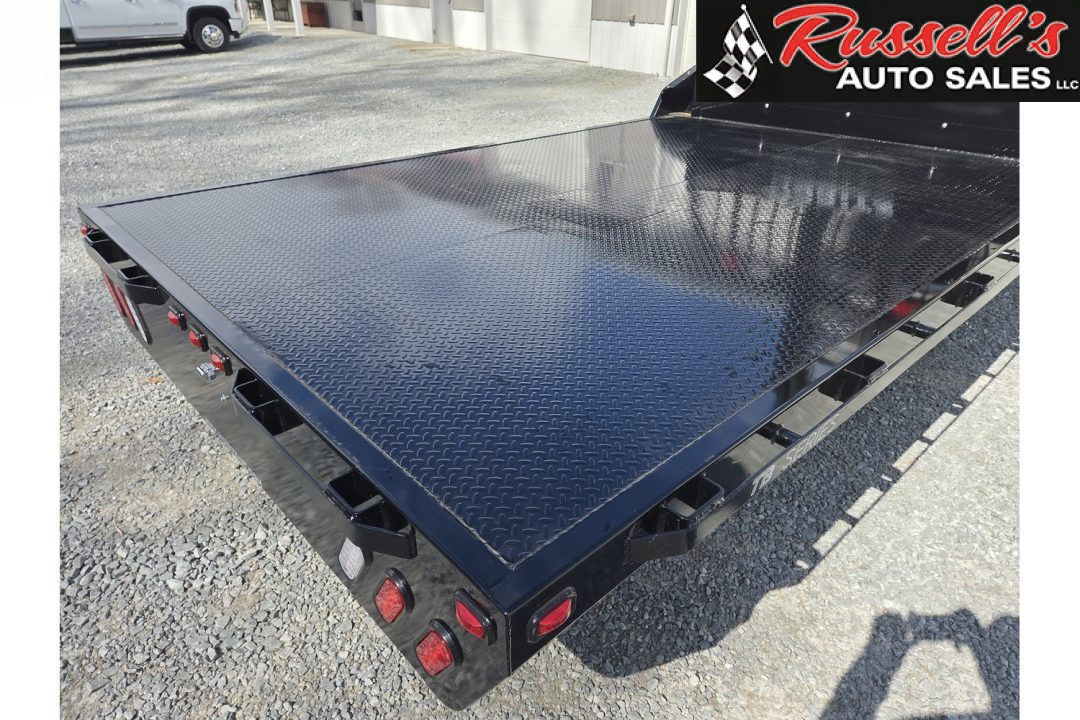 New Moritz International TB8-114 84'' CA DRW Flatbed w/Trap Door and Gooseneck Hitch Plate