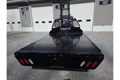 New Moritz International TB8-114 84'' CA DRW Flatbed w/Trap Door and Gooseneck Hitch Plate