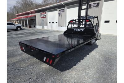 New Moritz International TB8-114 84'' CA DRW Flatbed w/Trap Door and Gooseneck Hitch Plate