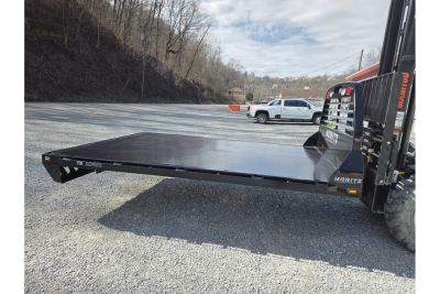 New Moritz International TB8-114 84'' CA DRW Flatbed w/Trap Door and Gooseneck Hitch Plate