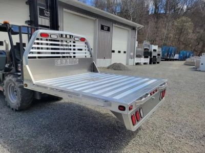 New Moritz International TBA7-7 SRW ALUMINUM 6.5' Flatbed w/Trap Door and Gooseneck Hitch Plate