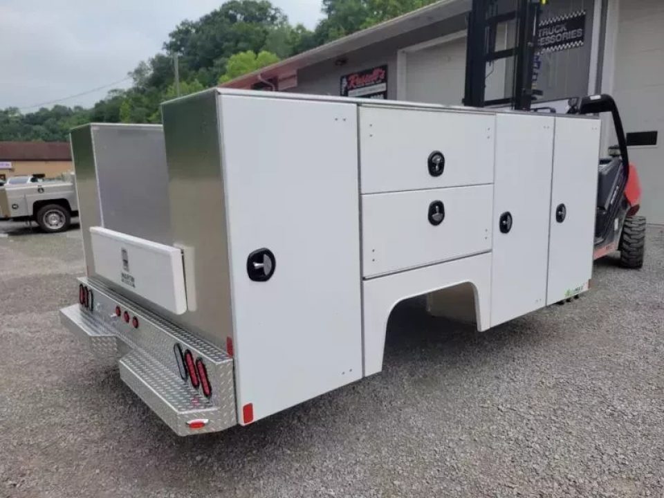New Martin Truck Bodies Aluminum HSB Service Body DRW 84" CA Cab and Chassis 57" Tall Compartments