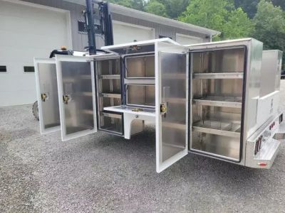 New Martin Truck Bodies Aluminum HSB Service Body DRW 84" CA Cab and Chassis 57" Tall Compartments