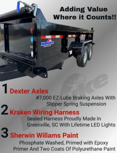 New 2027 Hawke Trailers 7X14 14K Low Pro Dump Trailer