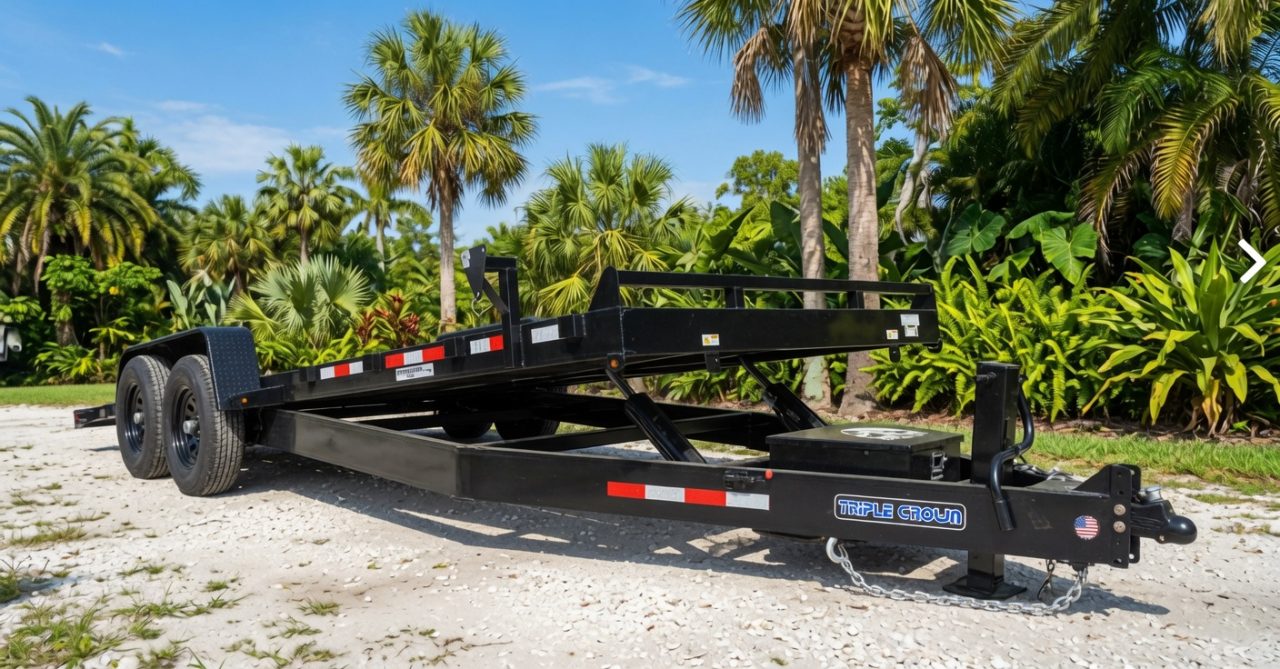 New 2026 Triple Crown Trailers 7x18 Hydraulic Power Tilt Trailer – 10K GVWR | Heavy-Duty Trailer Tilt Trailer